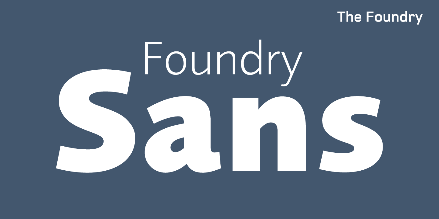 Schriftart Foundry Sans